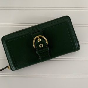Green Coach Leather Wallet